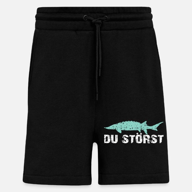 motif et expression drôles et troublants - Short bio décontracté fabriqué en UE - SOLID BLACK