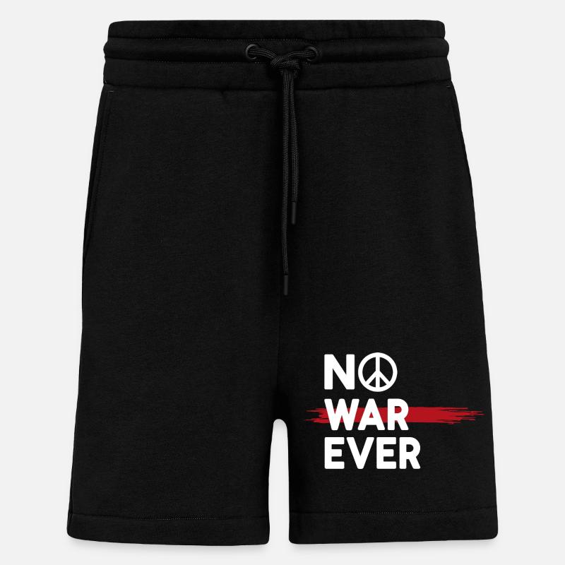 No War Ever Frieden Peace Zeichen - Shorts - made by SPREAD - SOLID BLACK