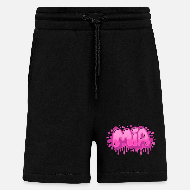 Graffiti MIA Name Geschenk Ideal Druckbar - Shorts - made by SPREAD - SOLID BLACK