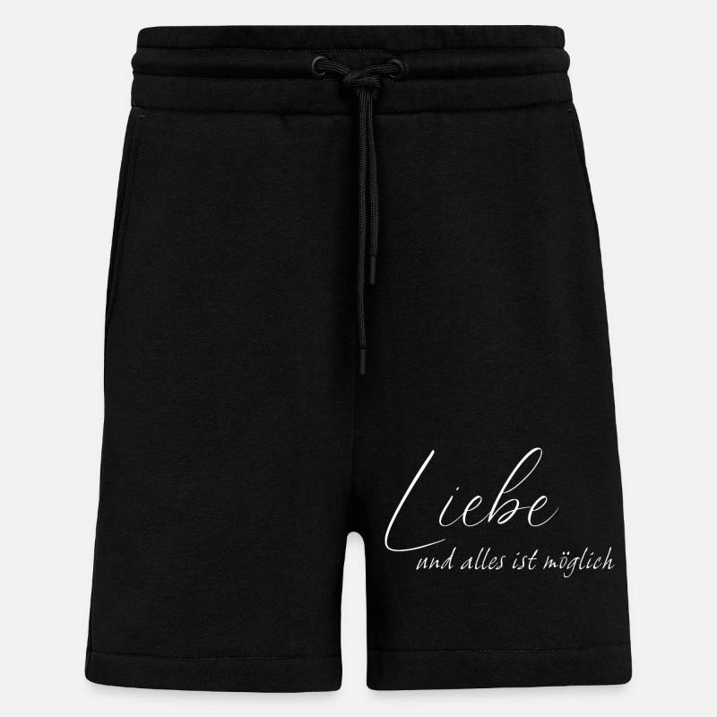 Liebe und alles ist möglich - Shorts - made by SPREAD - SOLID BLACK