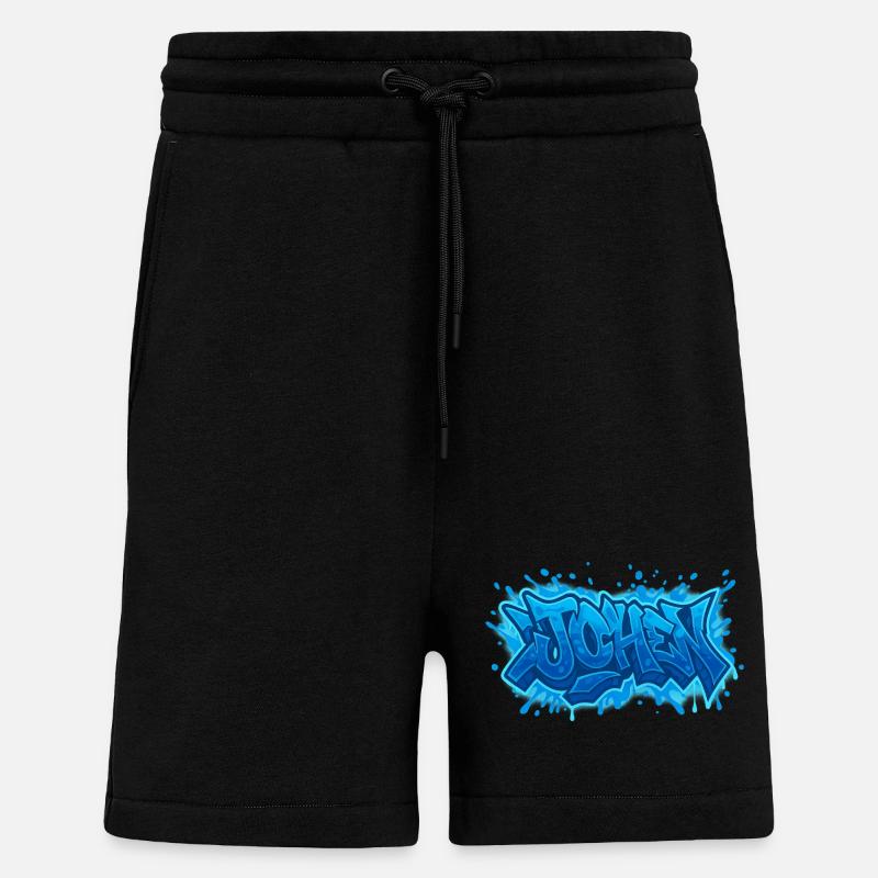 Graffiti JOHEN Name Geschenk Ideal druckbar - Shorts - made by SPREAD - SOLID BLACK
