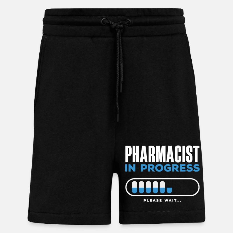 Pharmacien Technicien Pharmaceutique - Short bio décontracté fabriqué en UE - SOLID BLACK