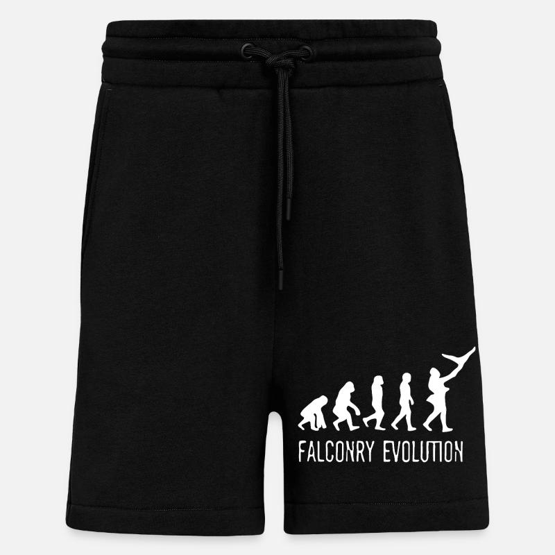 Évolution de la Fauconnerie - Short bio décontracté fabriqué en UE - SOLID BLACK