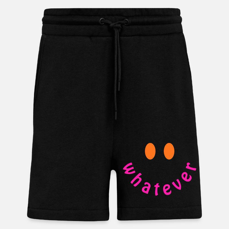 Whatever Smile - Lustiges Y2K Statement Design - Shorts - made by SPREAD - SOLID BLACK