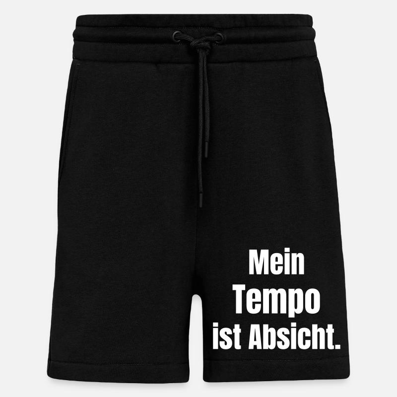 My pace is intentional - Shorts - made by SPREAD - SOLID BLACK