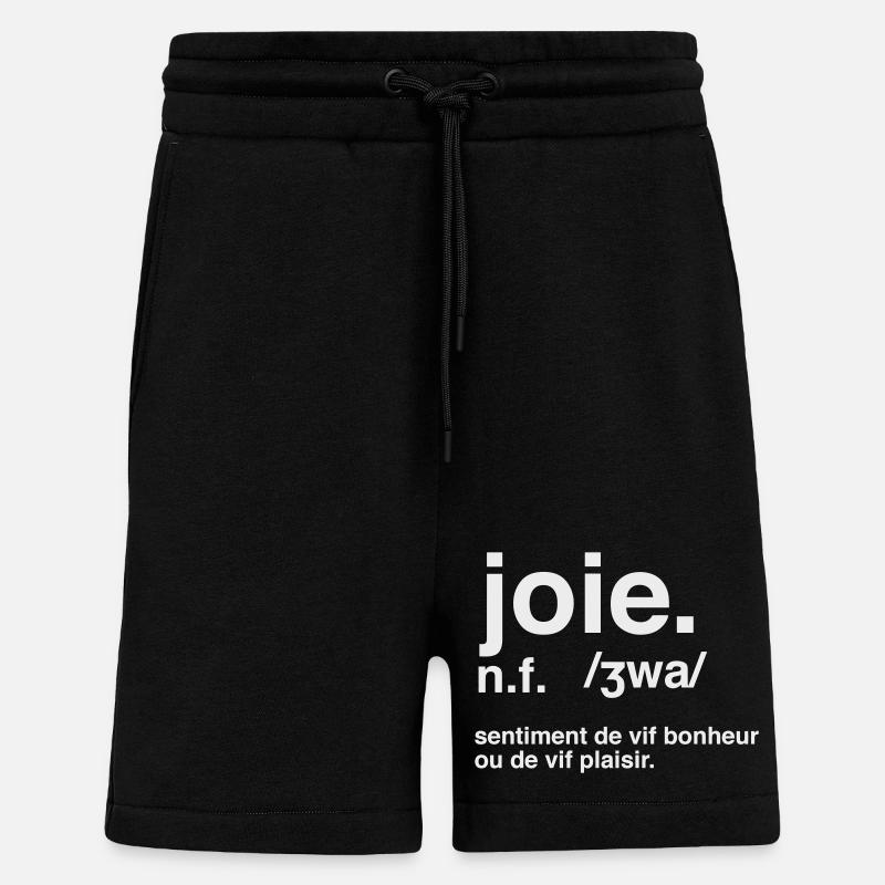 Joy Dictionary Style-Definition - Shorts - made by SPREAD - SOLID BLACK