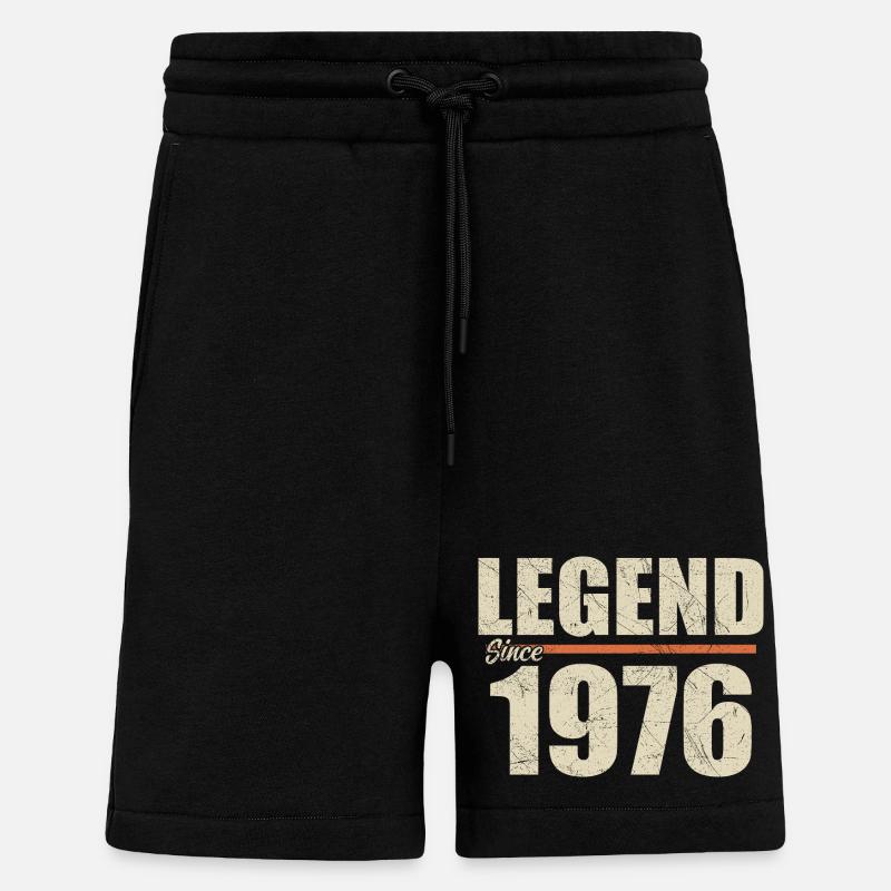 Birthday 1976 | Legend since 1976 - Shorts - made by SPREAD - SOLID BLACK