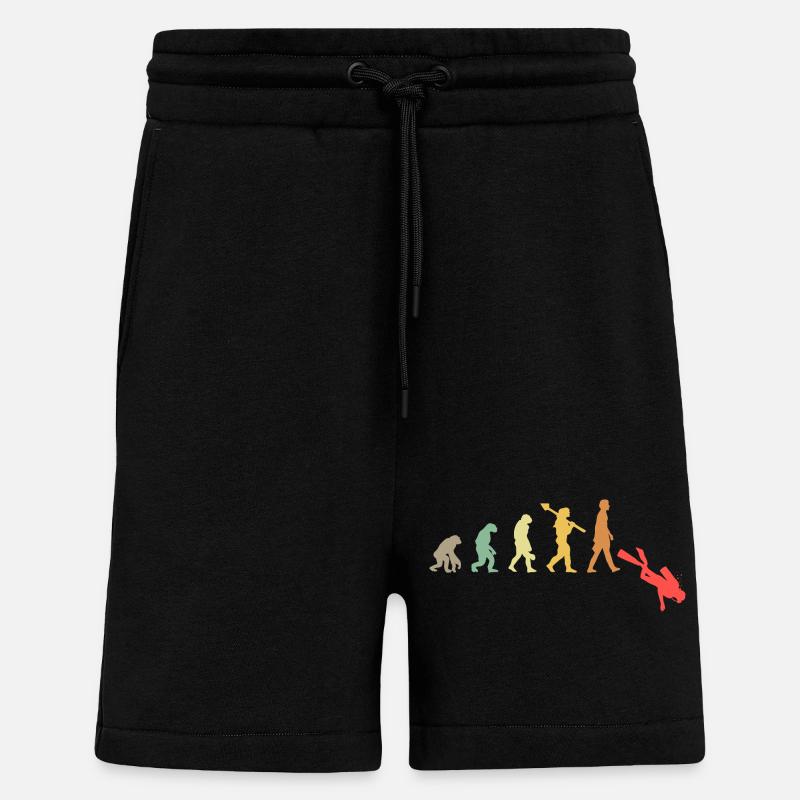 Evolution Diving Scuba Diver - Shorts - made by SPREAD - SOLID BLACK