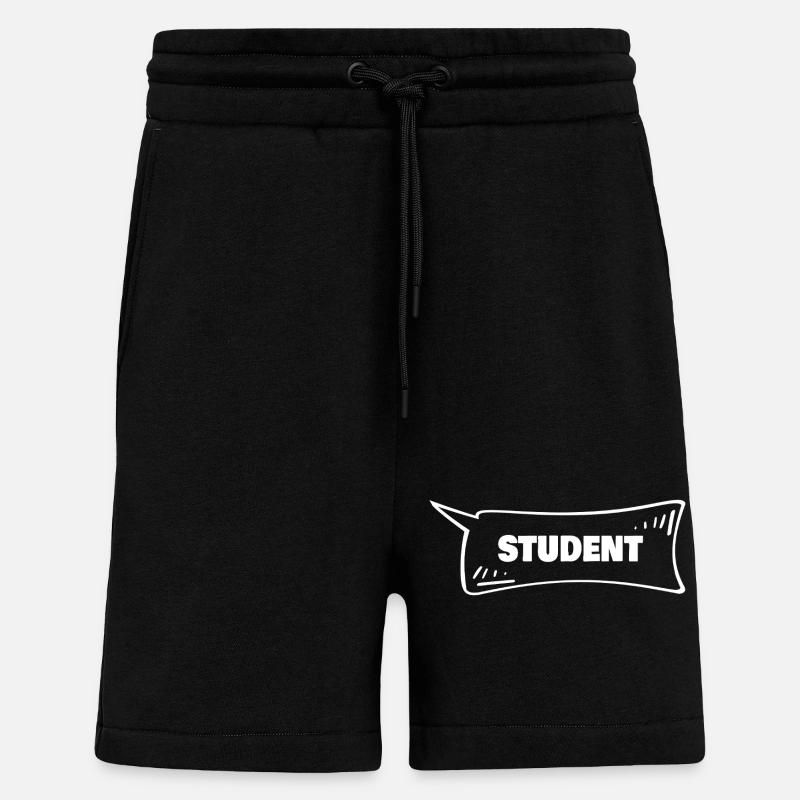 Speech Bubble Student - Shorts - made by SPREAD - SOLID BLACK