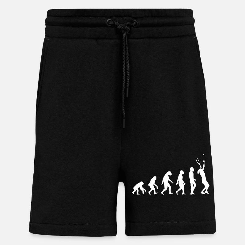 Évolution du tennis - Short bio décontracté fabriqué en UE - SOLID BLACK