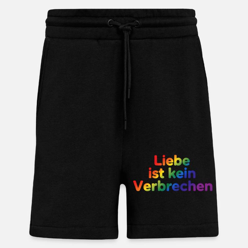 Liebe ist kein Verbrechen – Pride Statement - Shorts - made by SPREAD - SOLID BLACK