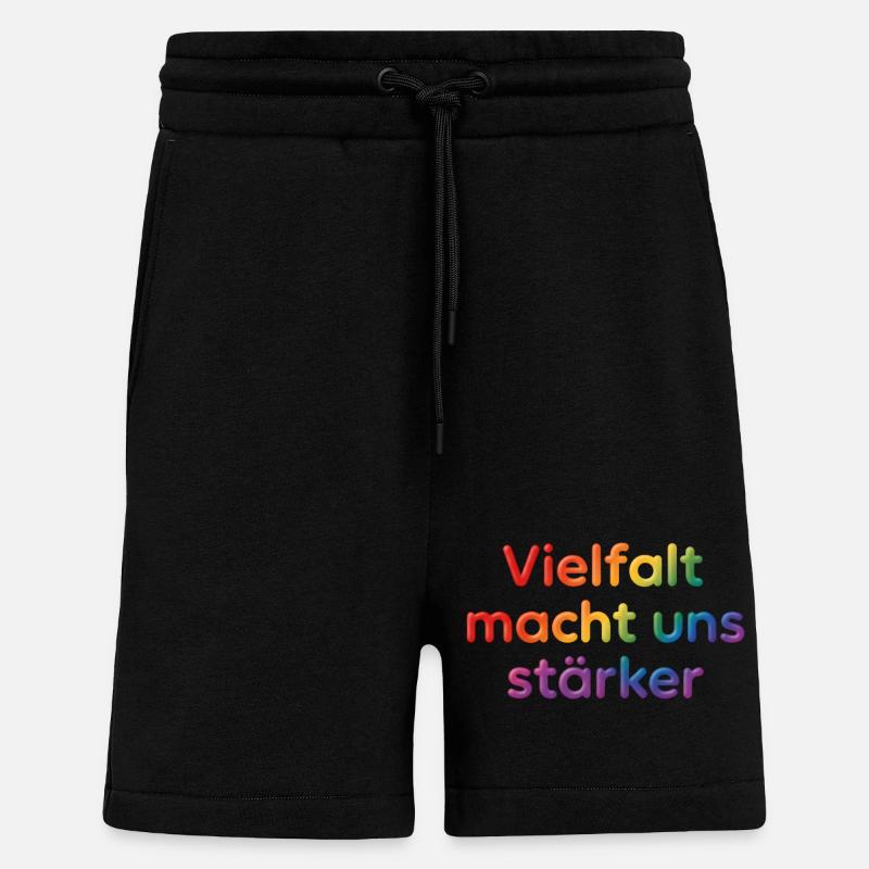 Diversity makes us stronger – unique together - Shorts - made by SPREAD - SOLID BLACK