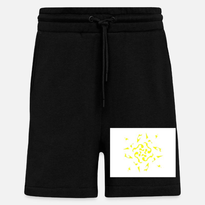 mandala4tv - Short bio décontracté fabriqué en UE - SOLID BLACK