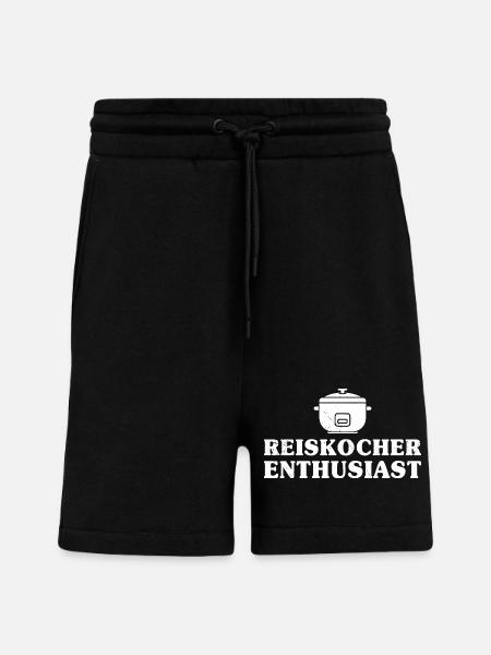 Cooking Rice Cooker ENTHUSIAST Fun - Shorts - made by SPREAD - SOLID BLACK