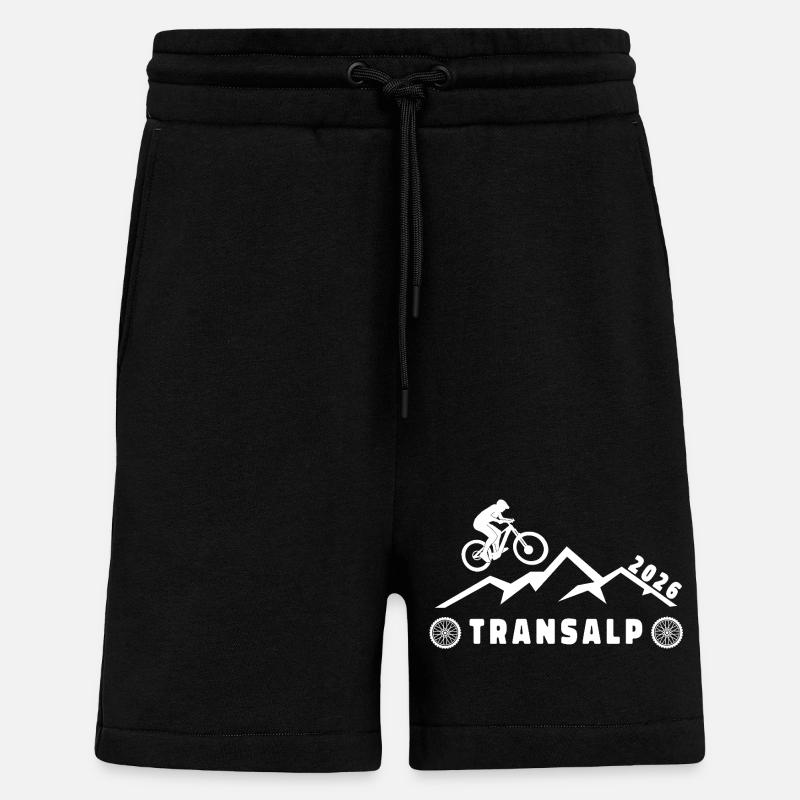 Transalp 2026 à vélo - Short bio décontracté fabriqué en UE - SOLID BLACK