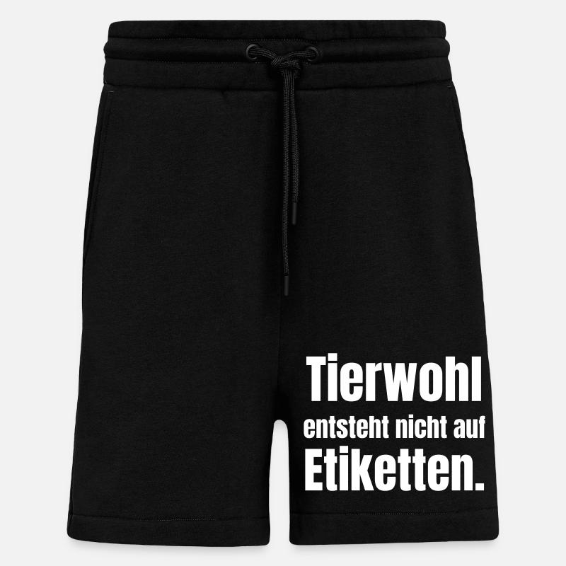 Tierwohl statt Etikettenwerbung - Shorts - made by SPREAD - SOLID BLACK