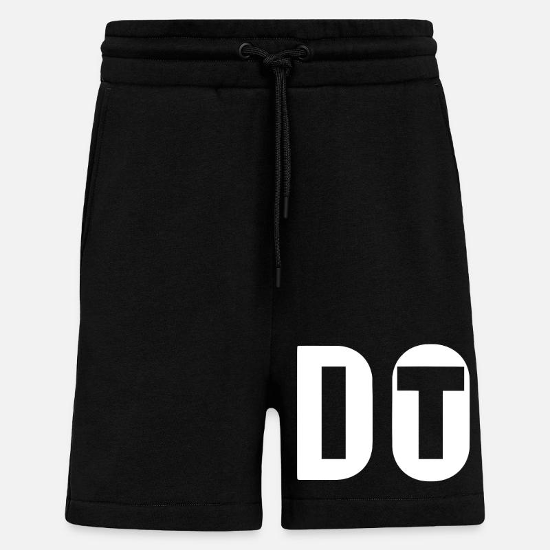 Fais-le, n'abandonne pas - Short bio décontracté fabriqué en UE - SOLID BLACK