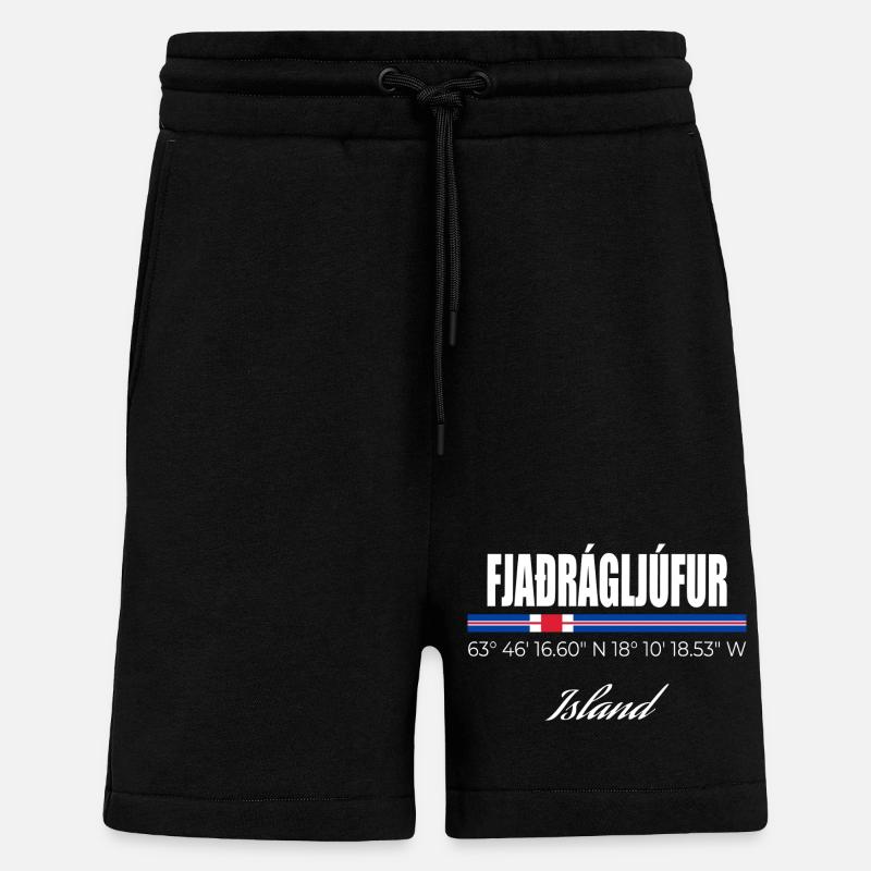 Fjaðrárgljúfur  - Shorts - made by SPREAD - SOLID BLACK