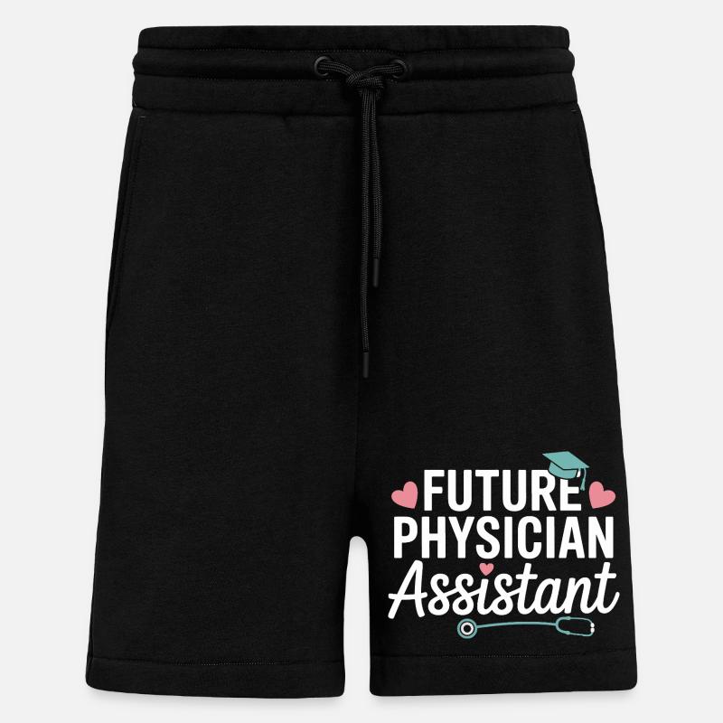 Futur style d’assistant médical - Short bio décontracté fabriqué en UE - SOLID BLACK