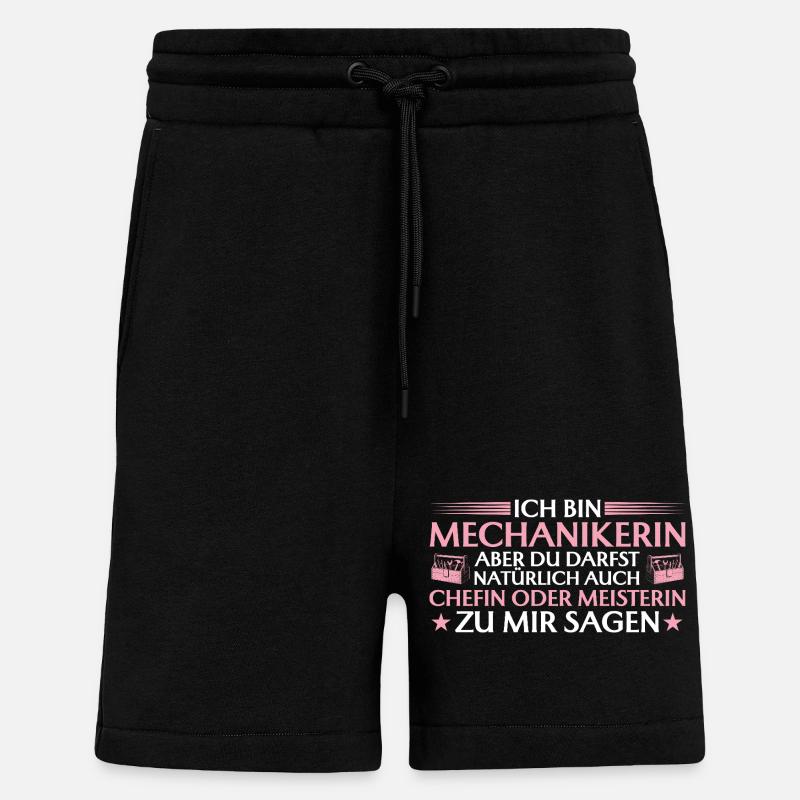 Handwerkerin Chefin oder Meisterin - Mechanikerin - Shorts - made by SPREAD - SOLID BLACK