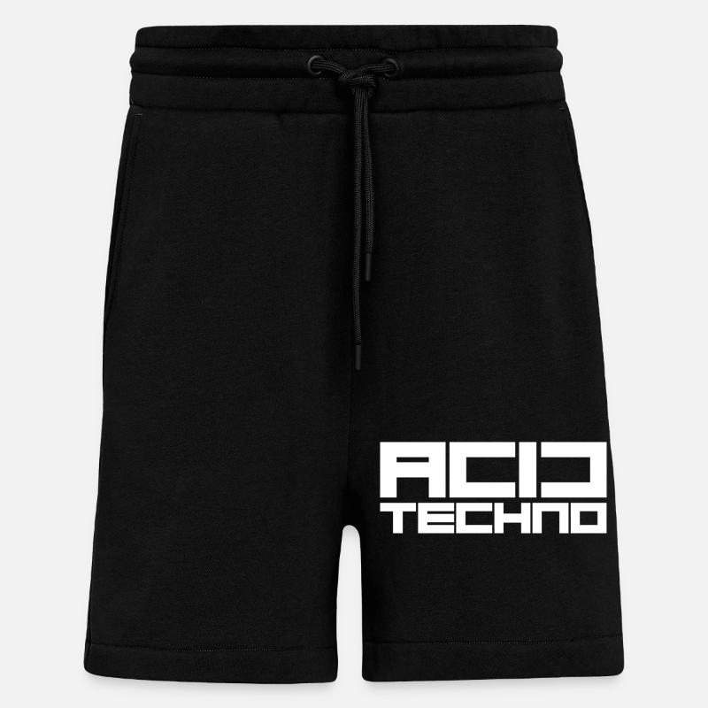 Acid-Techno - Shorts - made by SPREAD - SOLID BLACK