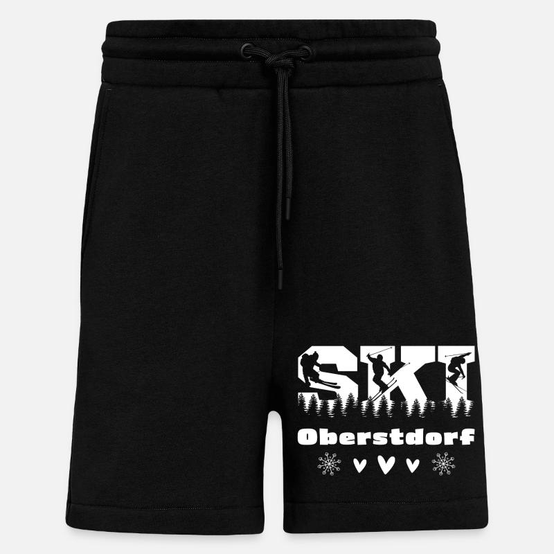 Skiing - Ski Holiday - Oberstdorf - Shorts - made by SPREAD - SOLID BLACK