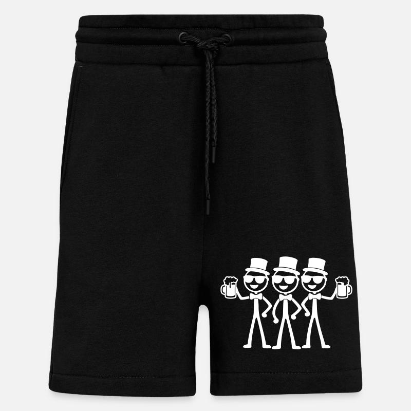 Équipe Garçons de Marié - Short bio décontracté fabriqué en UE - SOLID BLACK