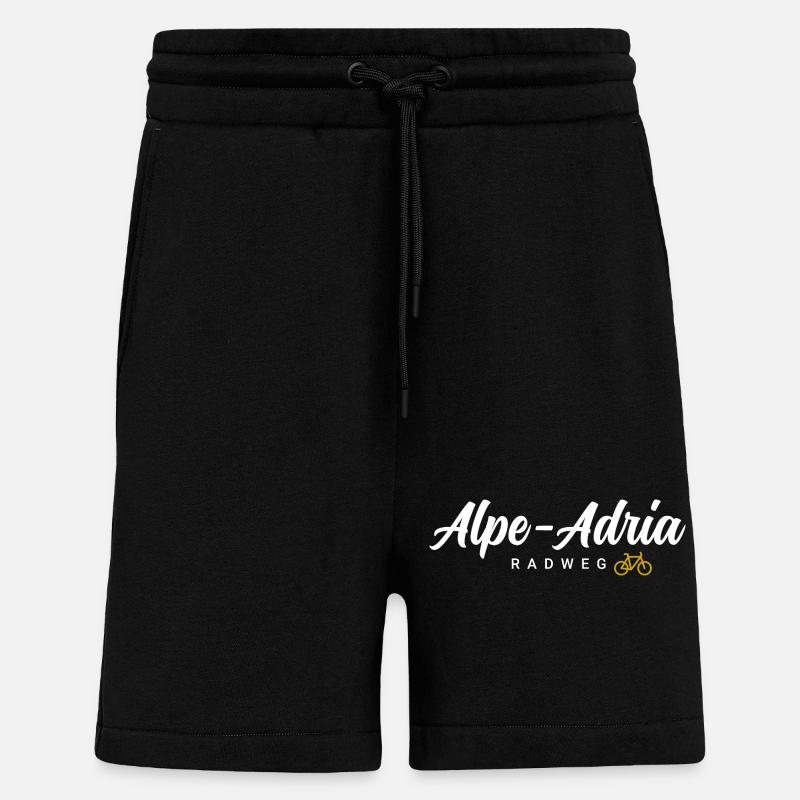 Piste cyclable de l’Alpe Adria - Short bio décontracté fabriqué en UE - SOLID BLACK
