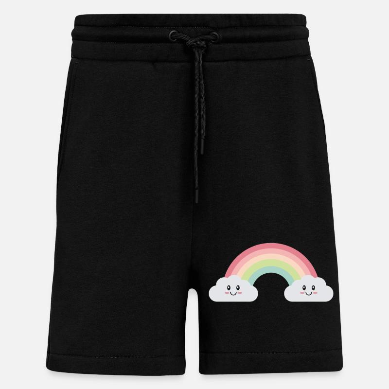 Regenbogenwolken - Shorts - made by SPREAD - SOLID BLACK
