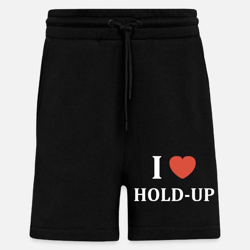 J’aime Hold-Up - Short bio décontracté fabriqué en UE - SOLID BLACK