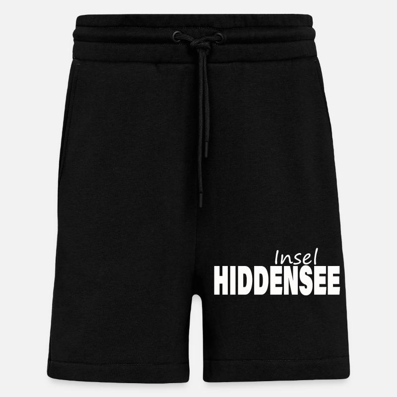 Hiddensee - Short bio décontracté fabriqué en UE - SOLID BLACK