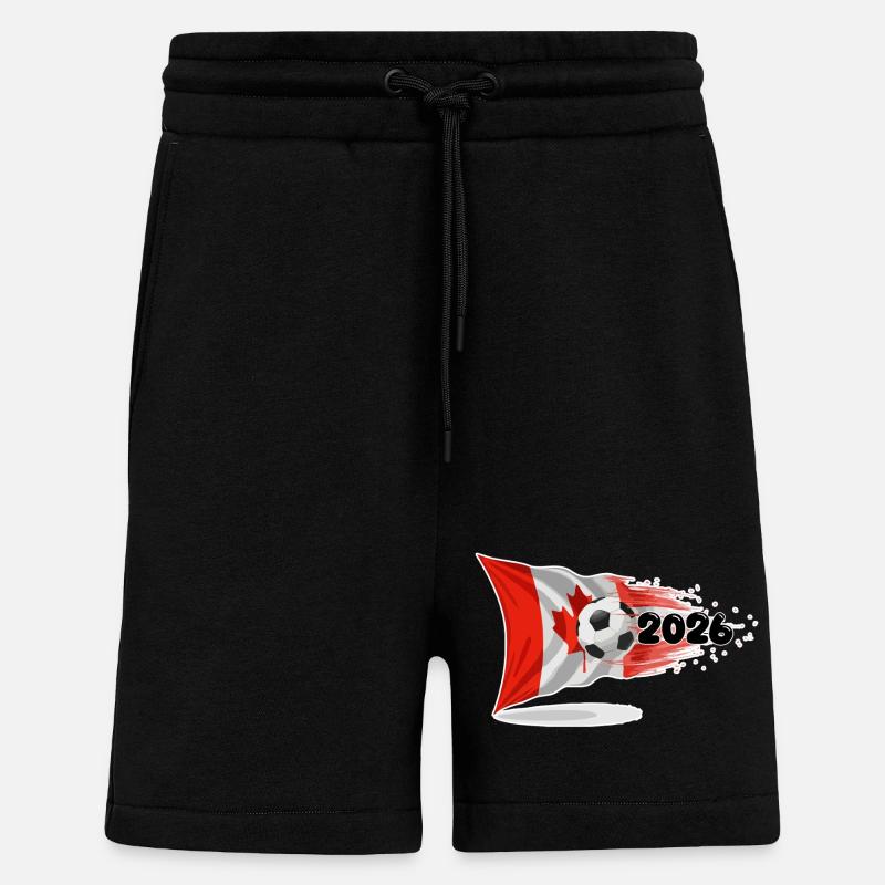 Kanada 2026 Fußball-Rush - Shorts - made by SPREAD - SOLID BLACK