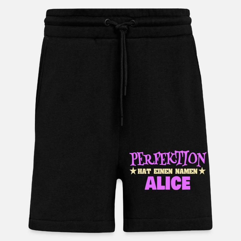 First name Alice - Shorts - made by SPREAD - SOLID BLACK