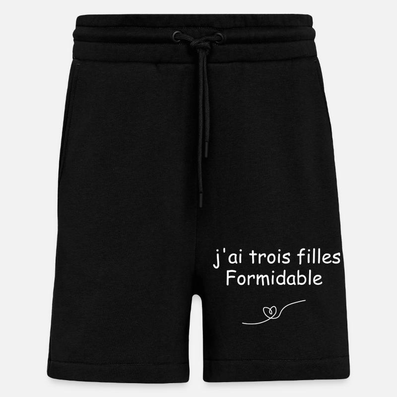 Trois Filles Formidables - Short bio décontracté fabriqué en UE - SOLID BLACK