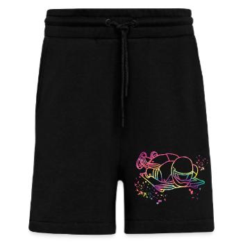Bobsleigh Squelette Luge d’Hiver - Short bio décontracté fabriqué en UE - SOLID BLACK - Devant