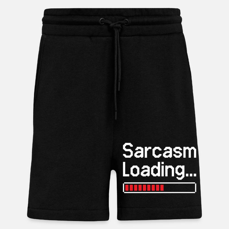 Sarkasmus Ladestatus - Shorts - made by SPREAD - SOLID BLACK