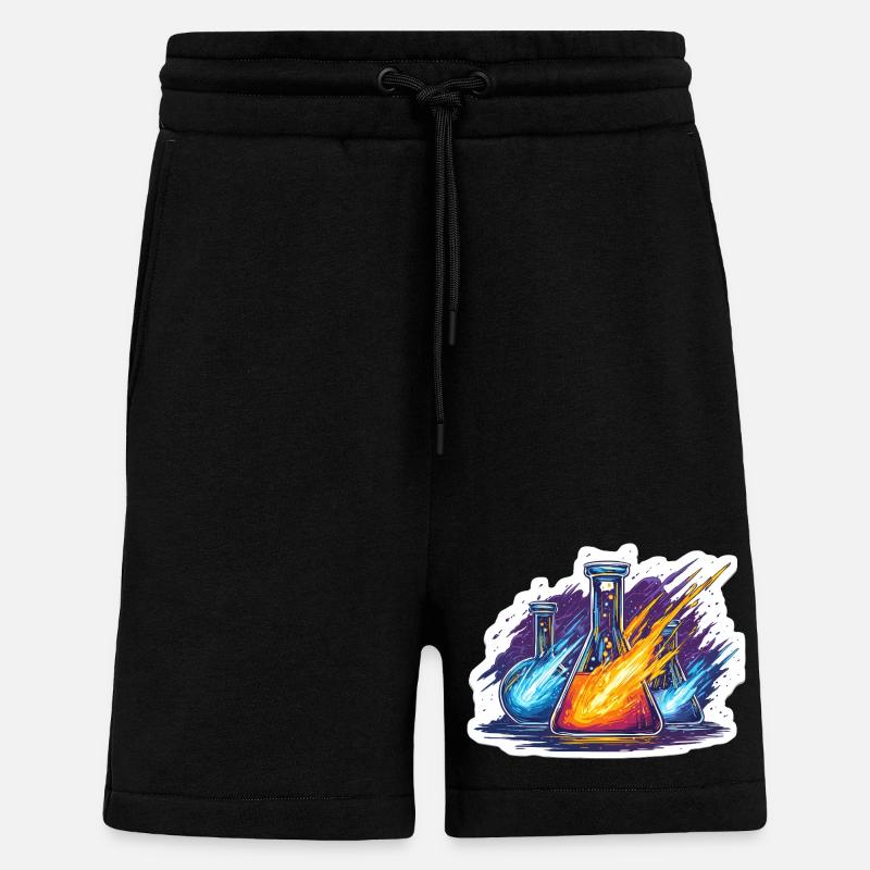 Labor-Geek-Quadrantiden-Meteorregen-Laborexperiment - Shorts - made by SPREAD - SOLID BLACK