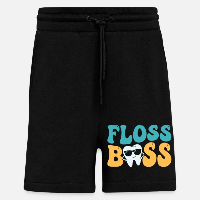 Zahnseide-Zahnarztassistent Zahnarzt - Shorts - made by SPREAD - SOLID BLACK