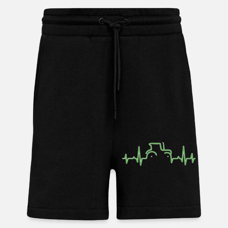KARDIOGRAMM TRAKTOR Grün - Shorts - made by SPREAD - SOLID BLACK