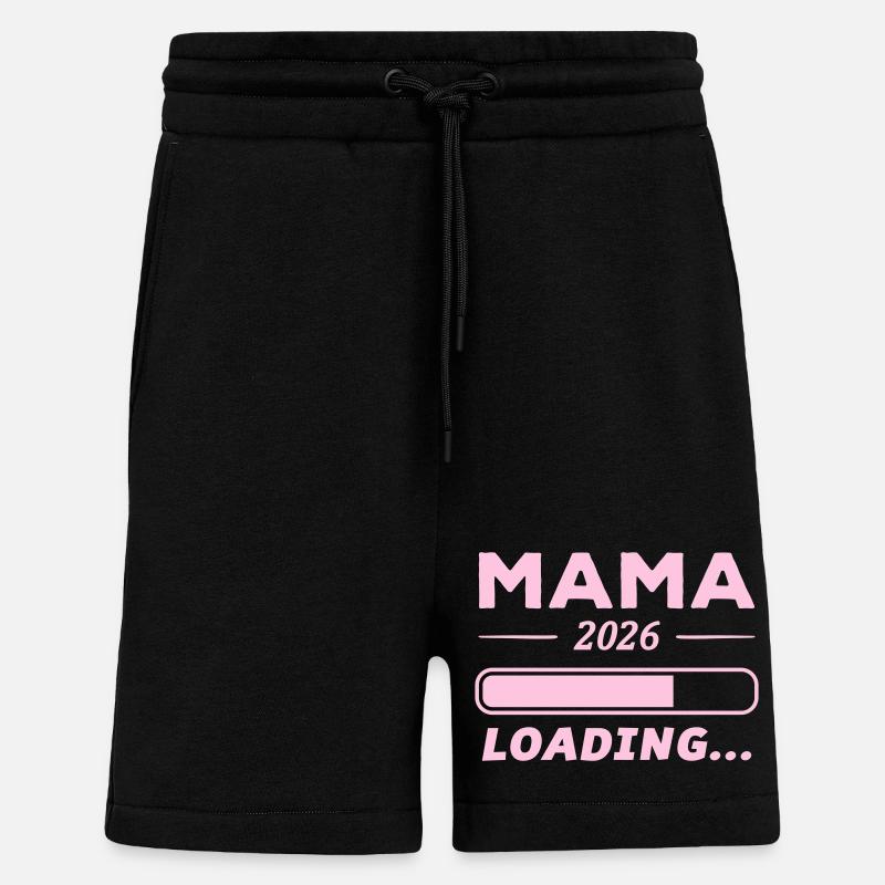 Mama 2026 Loading... - Shorts - made by SPREAD - SOLID BLACK