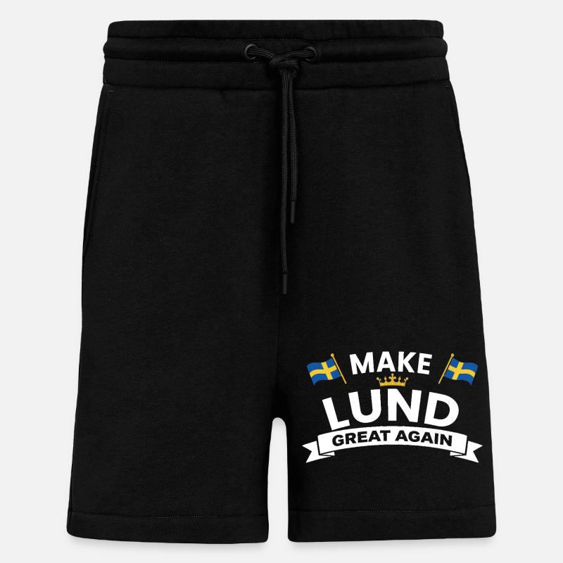 Lund City Pride Crest - Shorts - made by SPREAD - SOLID BLACK