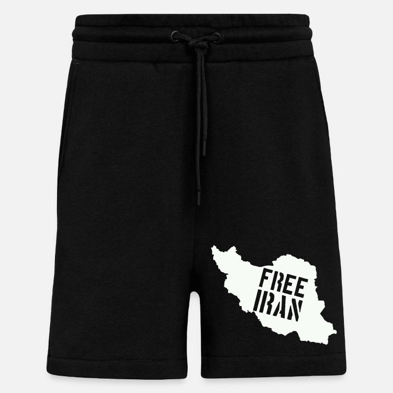 Iran Liberté Iran Libérer l’Iran - Short bio décontracté fabriqué en UE - SOLID BLACK