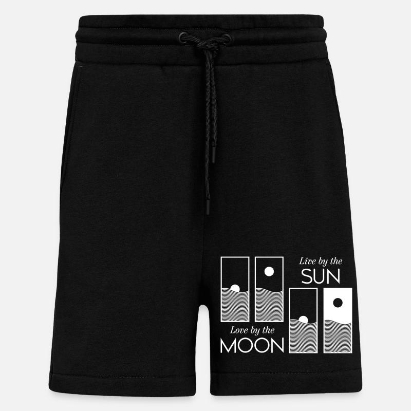 Lever / Coucher de soleil - Short bio décontracté fabriqué en UE - SOLID BLACK