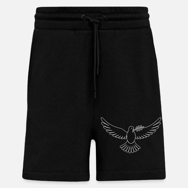 Taube Frieden - Shorts - made by SPREAD - SOLID BLACK