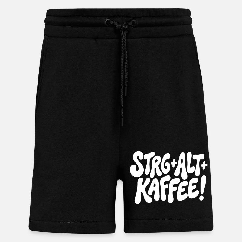 Ctrl Alt Coffee Design - Short bio décontracté fabriqué en UE - SOLID BLACK