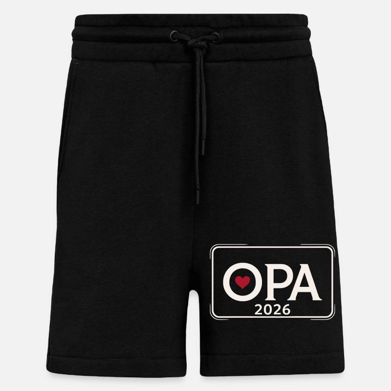 OPA 2026 Stolzer Großvater Ankündigung - Shorts - made by SPREAD - SOLID BLACK