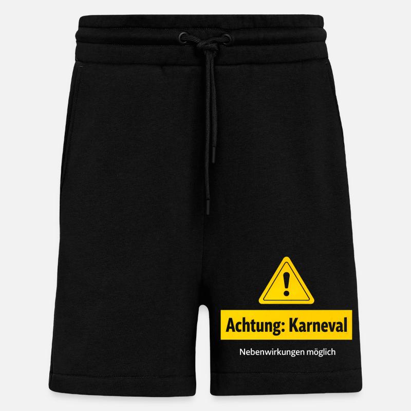 Attention carnival side effects possible - Shorts - made by SPREAD - SOLID BLACK