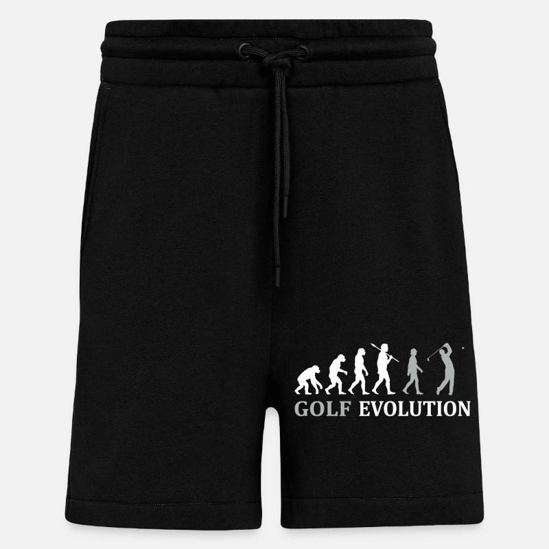 Golf Evolution – Das perfekte Golfer Geschenk - Shorts - made by SPREAD - SOLID BLACK