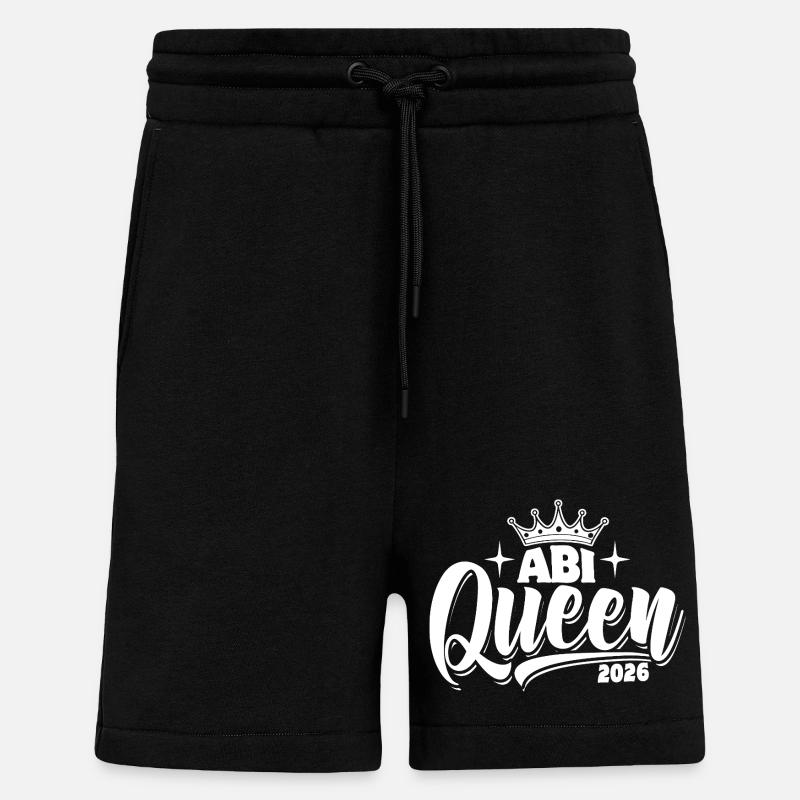 Abi Queen 2026 - Abitur - Spruch - Shorts - made by SPREAD - SOLID BLACK
