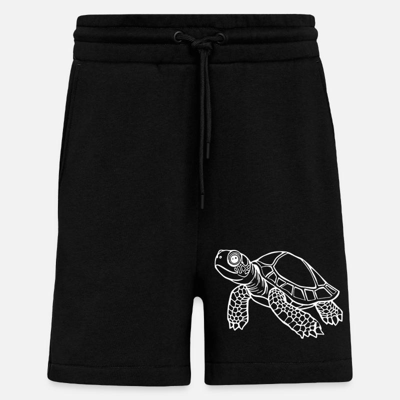 Schildkröten Schildkröten - Shorts - made by SPREAD - SOLID BLACK
